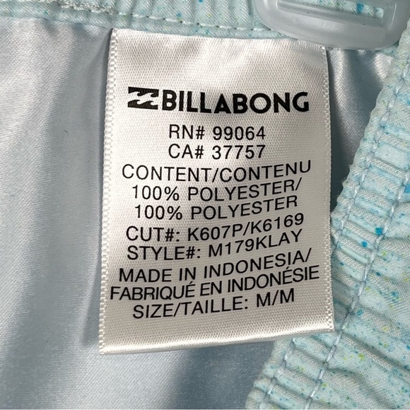 Billabong Laybacks Swim Trunks Men’s Size M – Orange Blue Gradient Board Shorts - Picture 9 of 11